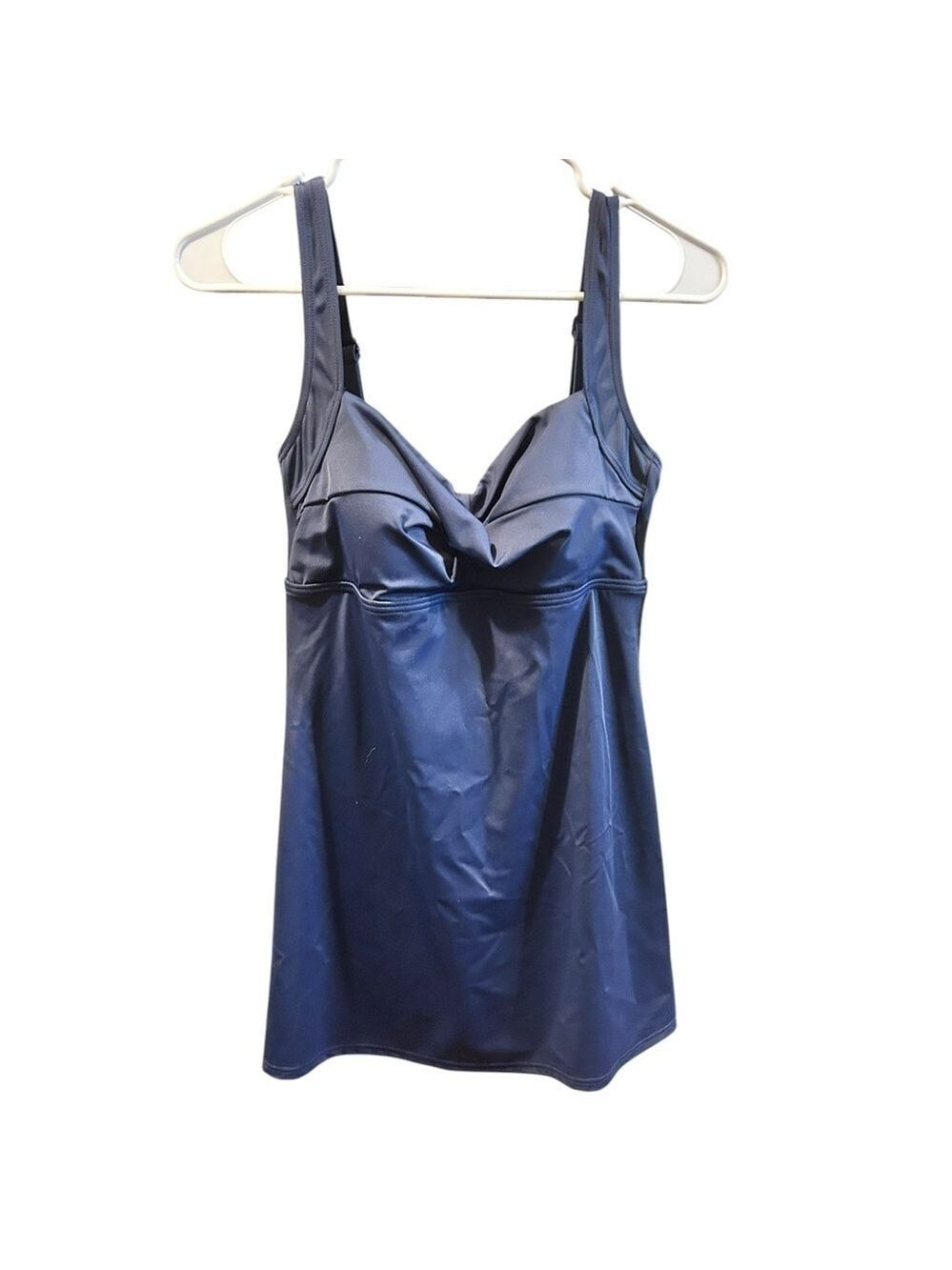 GABAR Twist Bra Swimdress Tummy Control Chlorine Resistant UV Protection Sz8 NWT